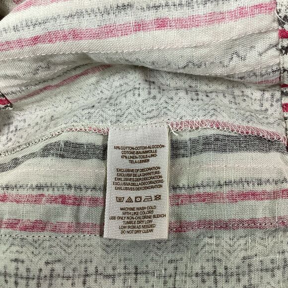 Free People Linen Studded Belt Boho Chic Low Rise Shorts Festival Size 8 Pockets - Picture 13 of 14